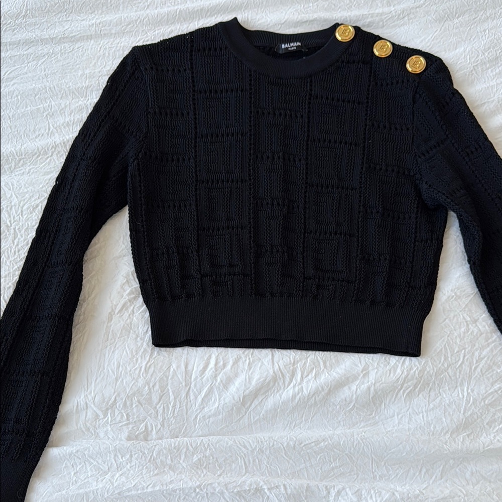 Authentic Balmain Cropped Sweater
